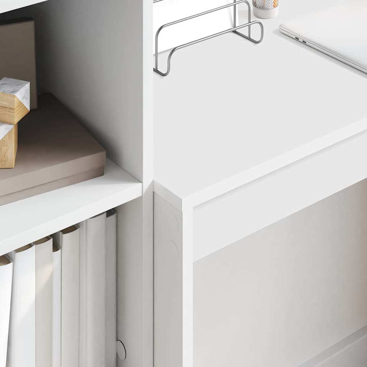 Skrivebord med opbevaring med skuffe 2 pcs Hvid 90 x 40 x 76 cm