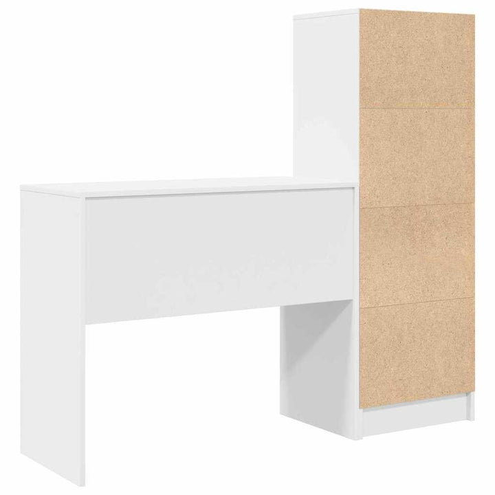 Skrivebord med opbevaring med skuffe 2 pcs Hvid 90 x 40 x 76 cm