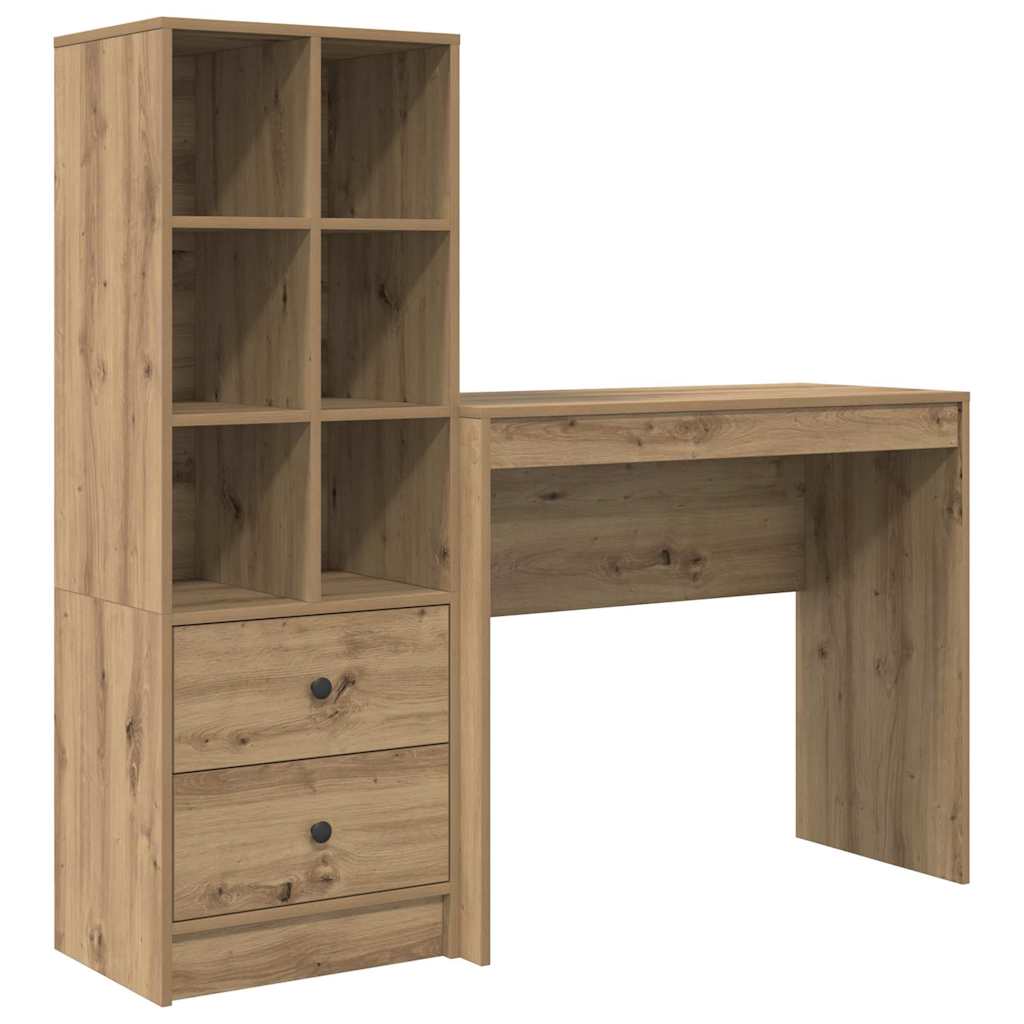 Skrivebord med opbevaring 2 pcs artisan eg 90 x 40 x 76 cm