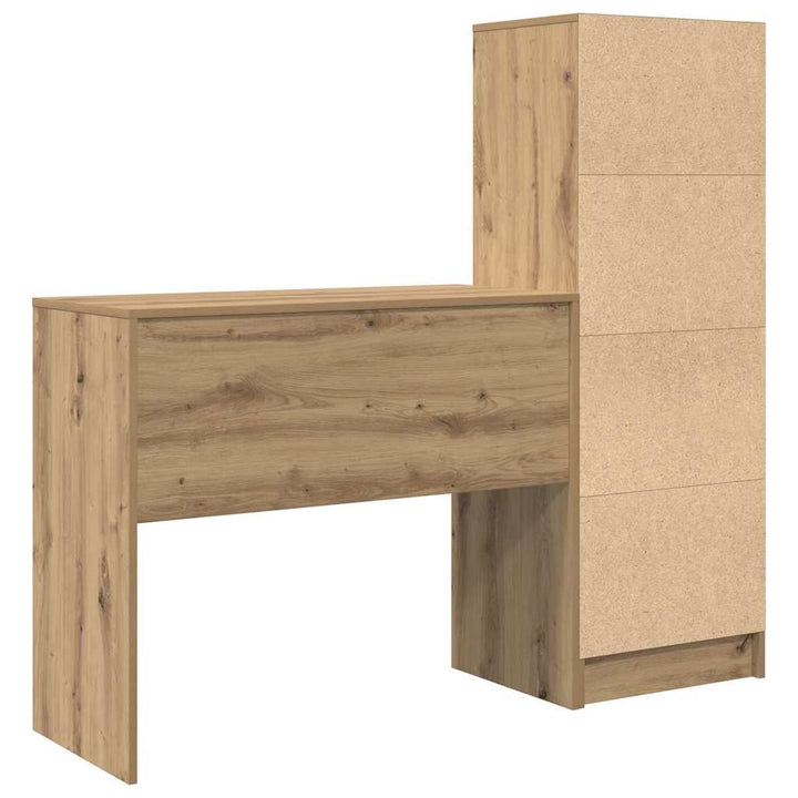 Skrivebord med opbevaring 2 pcs artisan eg 90 x 40 x 76 cm