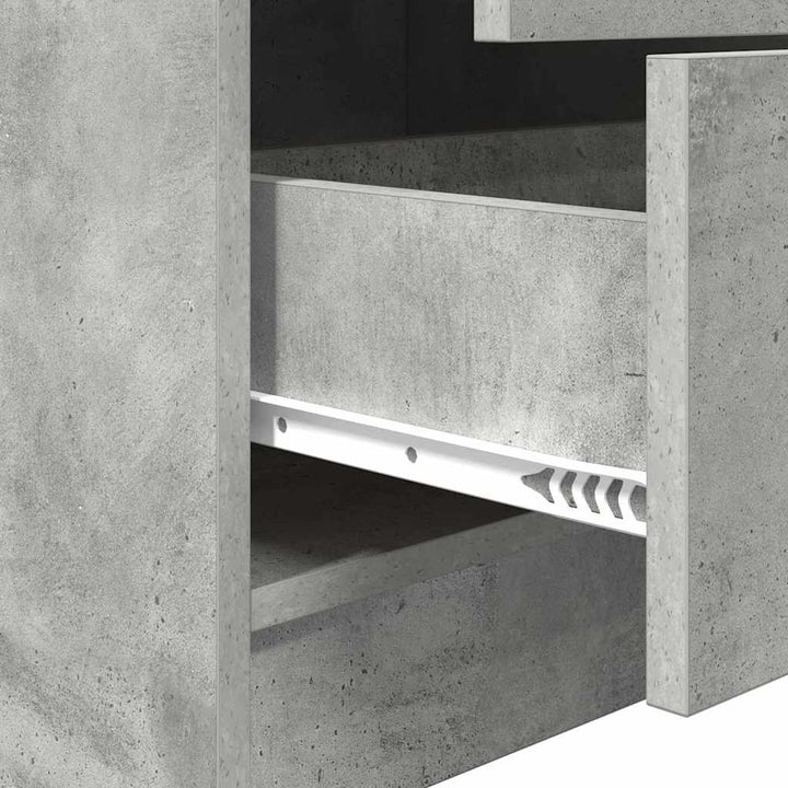 Skrivebord med opbevaring 2 pcs Beton Grå 100 x 40 x 76 cm