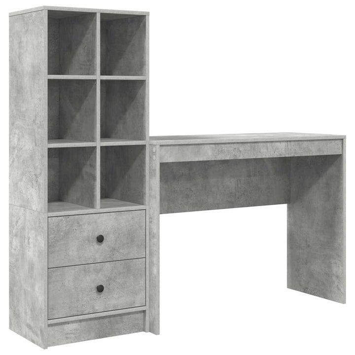 Skrivebord med opbevaring 2 pcs Beton Grå 100 x 40 x 76 cm