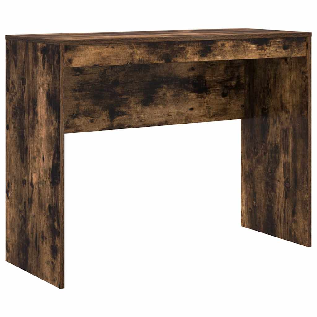 Skrivebord med opbevaring 2 pcs Røget eg 100 x 40 x 76 cm