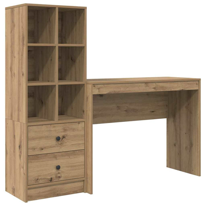 Skrivebord med opbevaring 2 pcs artisan eg 100 x 40 x 76 cm
