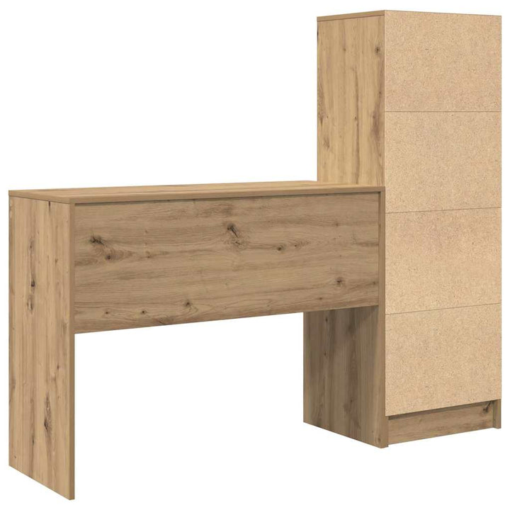 Skrivebord med opbevaring 2 pcs artisan eg 100 x 40 x 76 cm