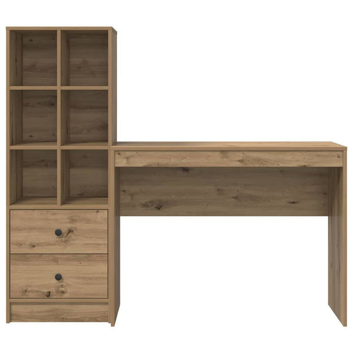 Skrivebord med opbevaring 2 pcs artisan eg 100 x 40 x 76 cm