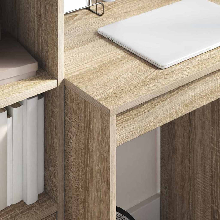 Skrivebord med opbevaring 2 pcs Sonoma eg 60 x 50 x 76 cm