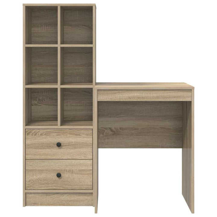 Skrivebord med opbevaring 2 pcs Sonoma eg 60 x 50 x 76 cm