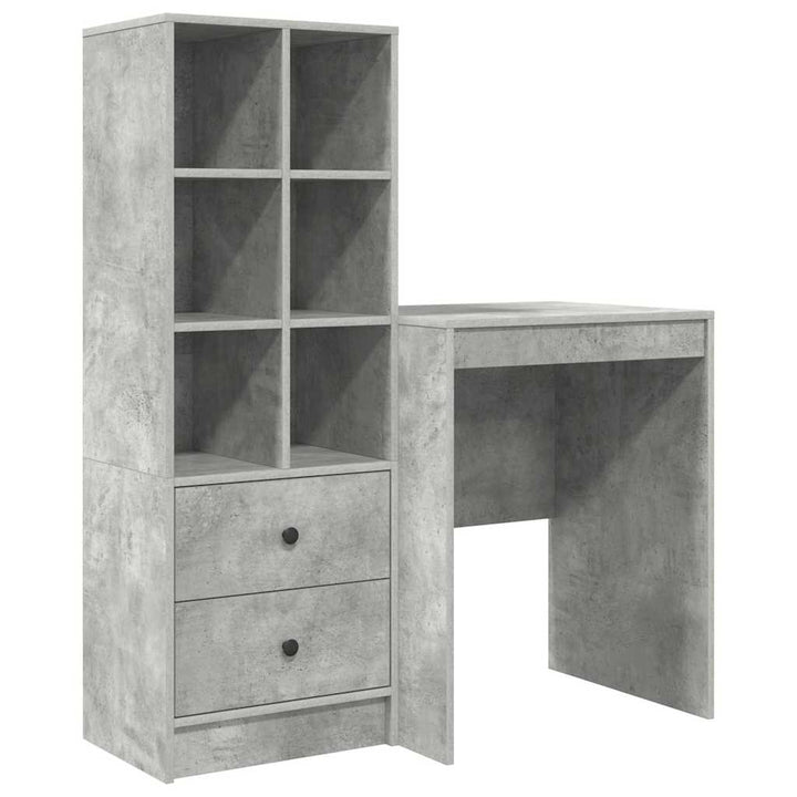 Skrivebord med opbevaring 2 pcs Beton Grå 60 x 50 x 76 cm