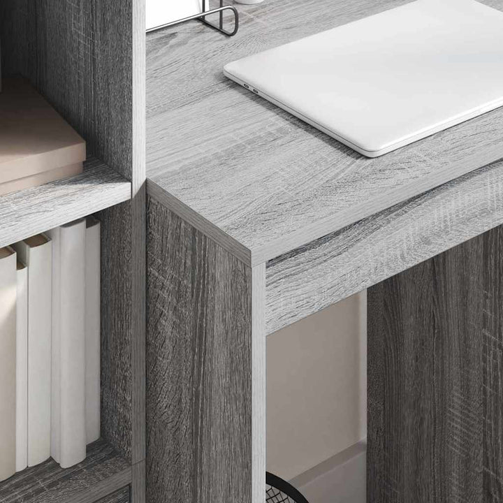 Skrivebord med opbevaring 2 pcs Grå sonoma-eg 60 x 50 x 76 cm