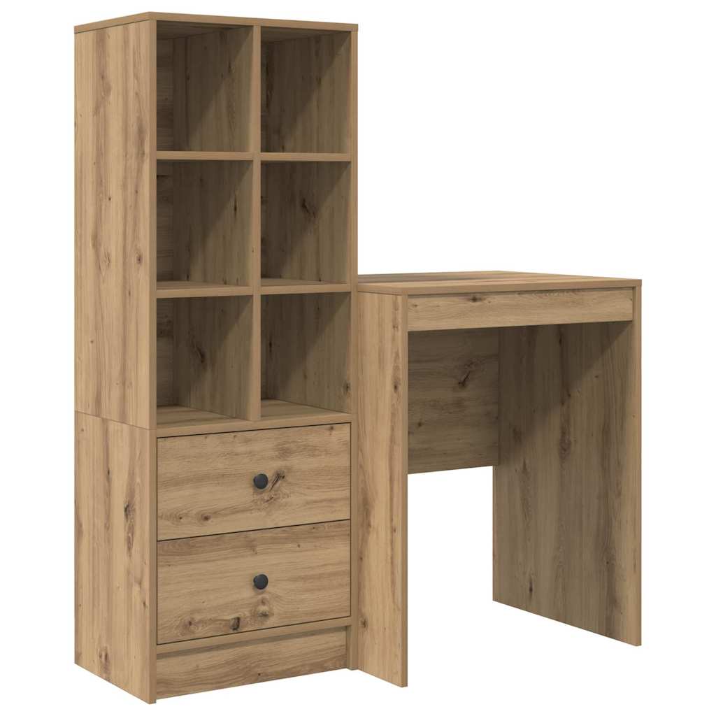 Skrivebord med opbevaring 2 pcs artisan eg 60 x 50 x 76 cm