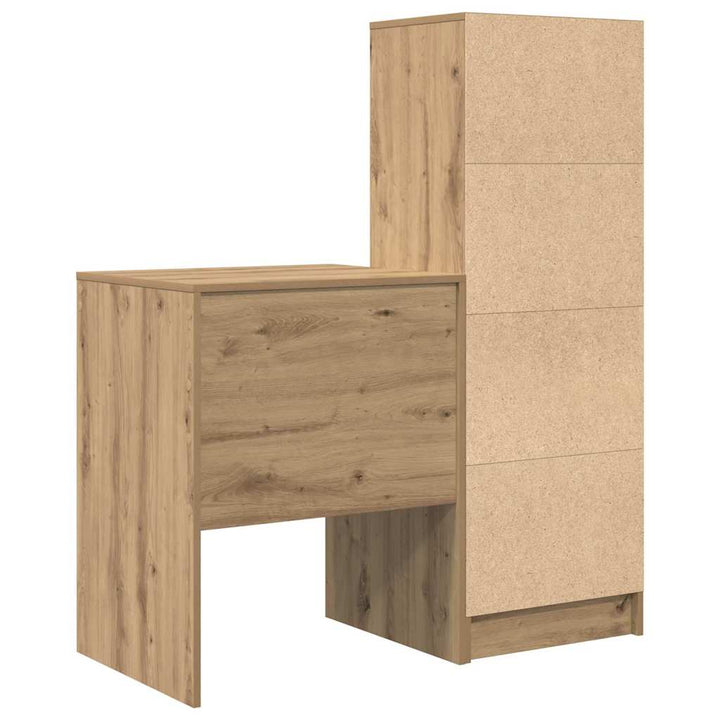 Skrivebord med opbevaring 2 pcs artisan eg 60 x 50 x 76 cm
