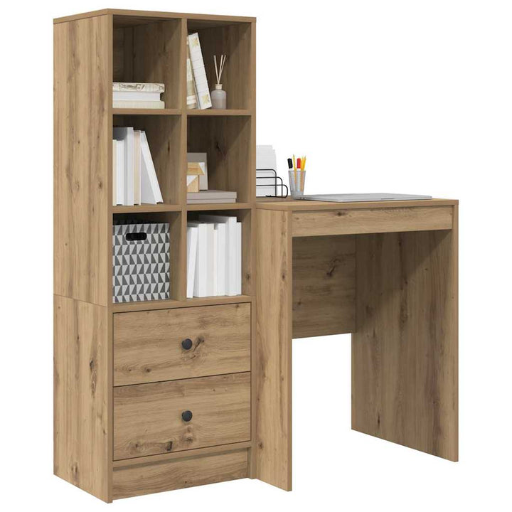 Skrivebord med opbevaring 2 pcs artisan eg 60 x 50 x 76 cm
