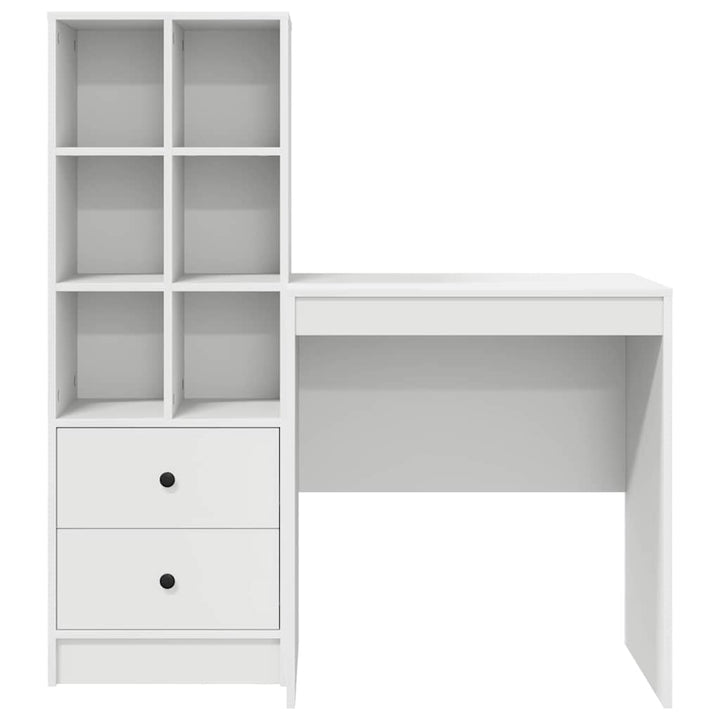 Skrivebord med opbevaring med skuffe 2 pcs Hvid 70 x 50 x 76 cm