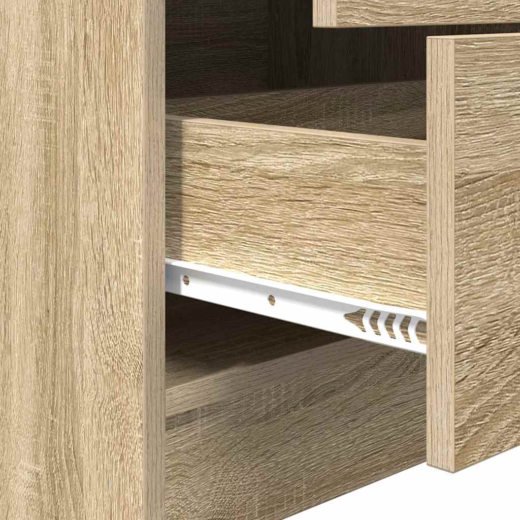 Skrivebord med opbevaring 2 pcs Sonoma eg 70 x 50 x 76 cm