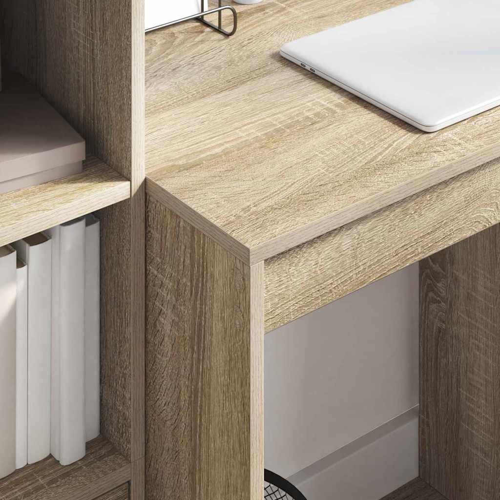 Skrivebord med opbevaring 2 pcs Sonoma eg 70 x 50 x 76 cm