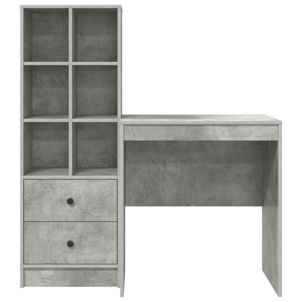 Skrivebord med opbevaring 2 pcs Beton Grå 70 x 50 x 76 cm