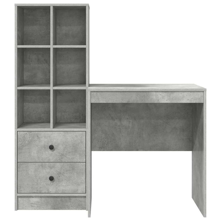 Skrivebord med opbevaring 2 pcs Beton Grå 70 x 50 x 76 cm