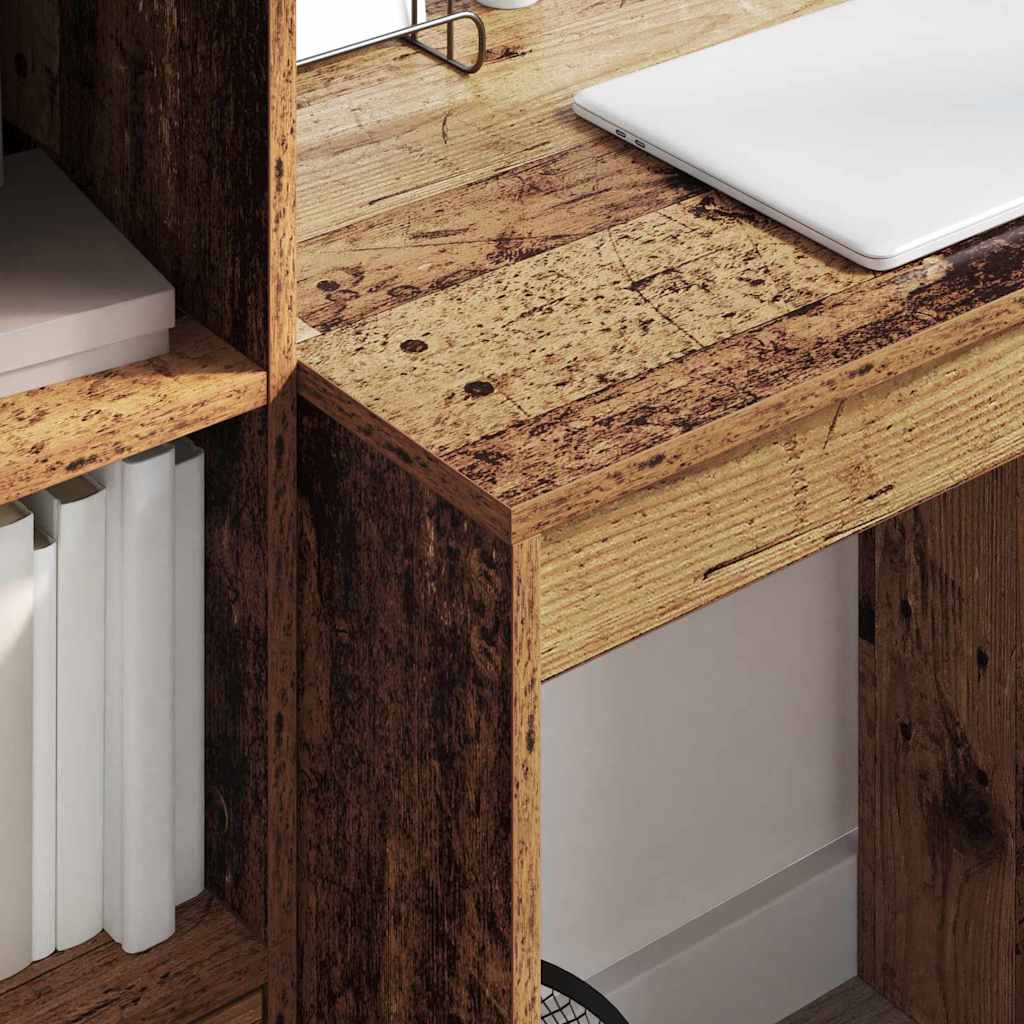 Skrivebord med opbevaring 2 pcs Gammelt træ 70 x 50 x 76 cm