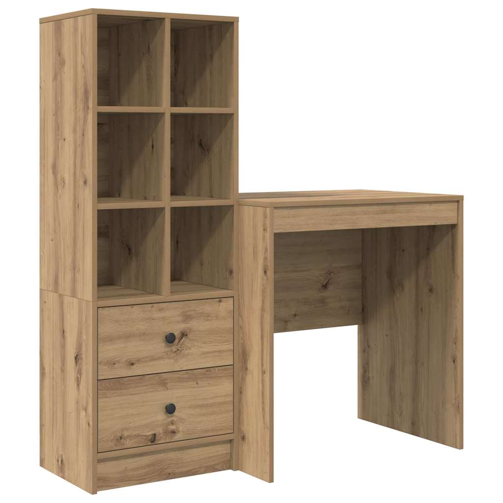 Skrivebord med opbevaring 2 pcs artisan eg 70 x 50 x 76 cm