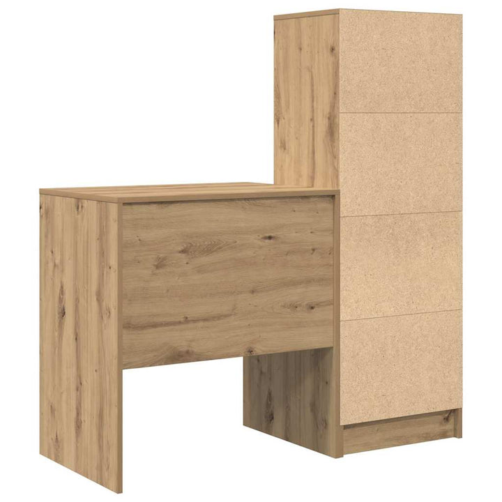 Skrivebord med opbevaring 2 pcs artisan eg 70 x 50 x 76 cm