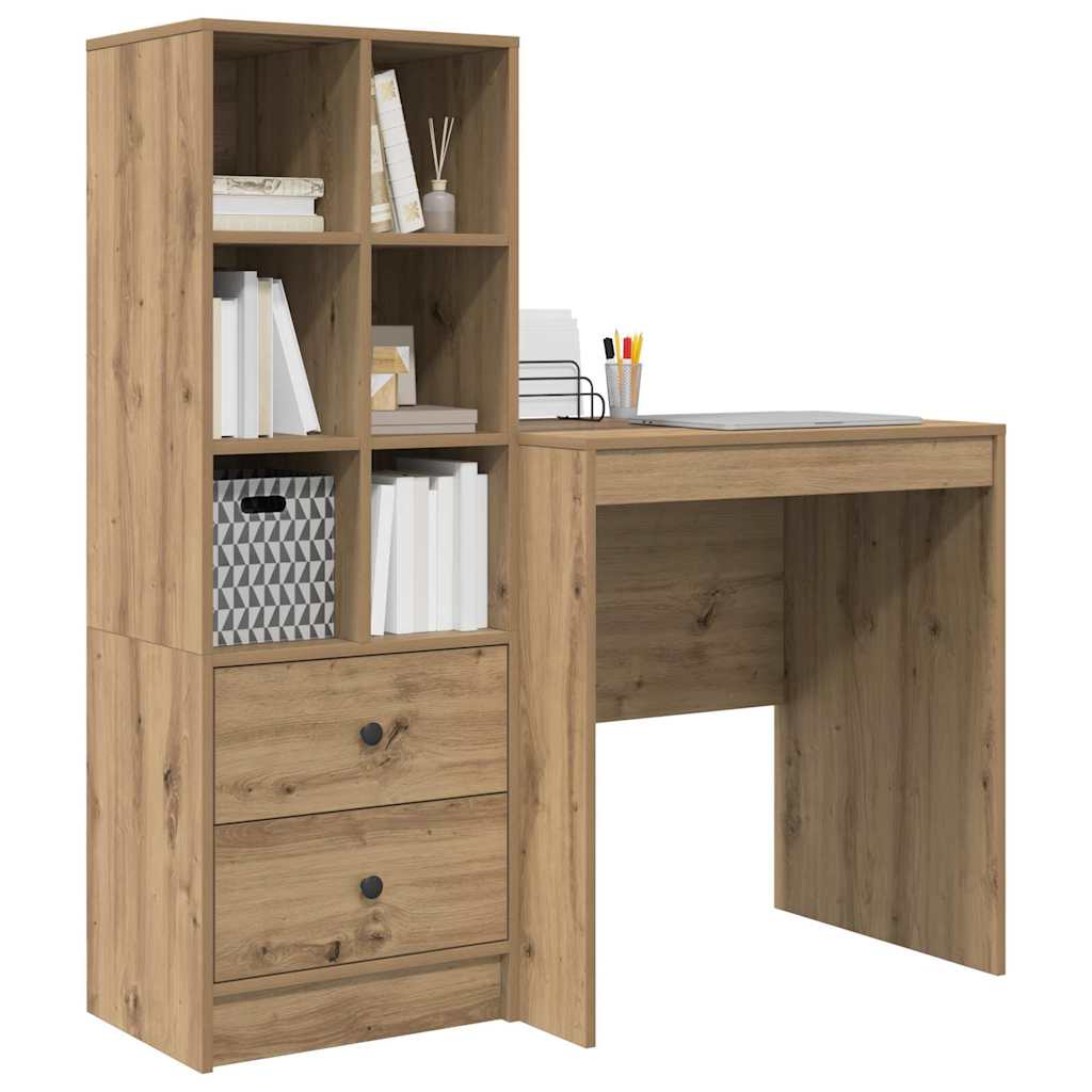 Skrivebord med opbevaring 2 pcs artisan eg 70 x 50 x 76 cm