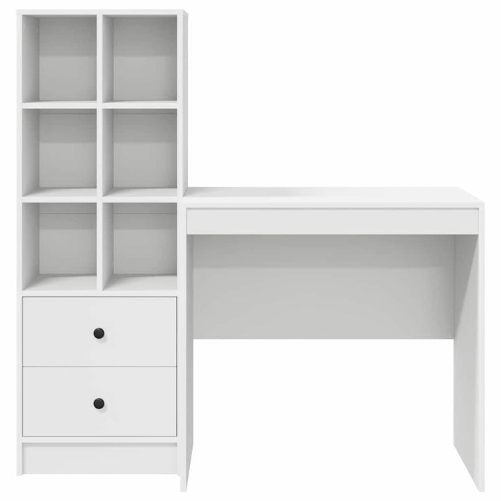 Skrivebord med opbevaring med skuffe 2 pcs Hvid 80 x 50 x 76 cm