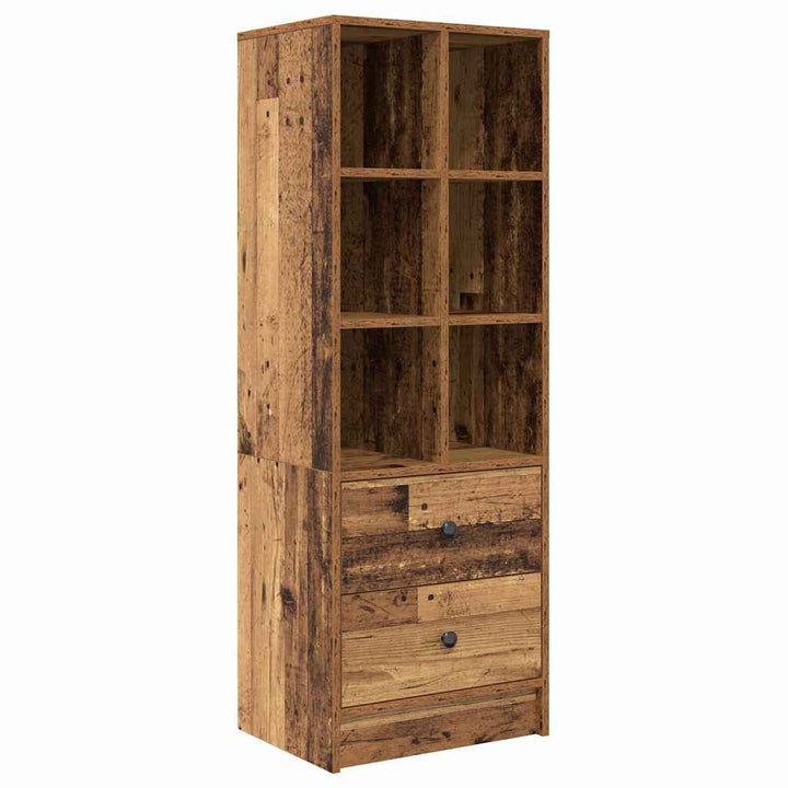 Skrivebord med opbevaring 2 pcs Gammelt træ 80 x 50 x 76 cm