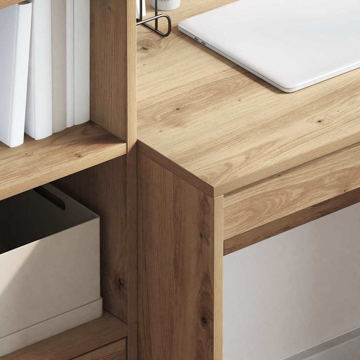 Skrivebord med opbevaring 2 pcs artisan eg 80 x 50 x 76 cm