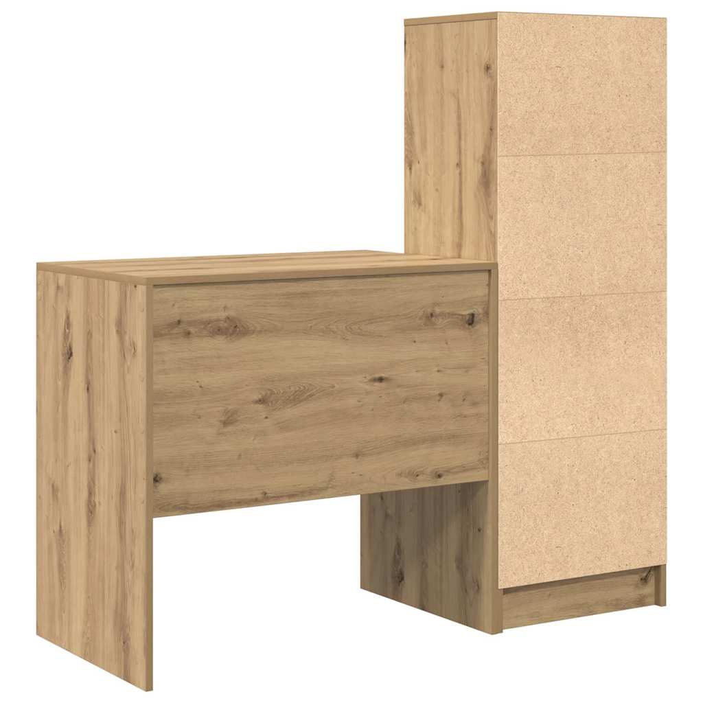 Skrivebord med opbevaring 2 pcs artisan eg 80 x 50 x 76 cm