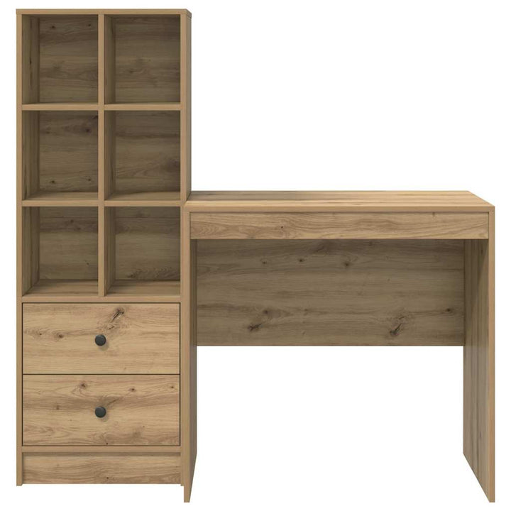 Skrivebord med opbevaring 2 pcs artisan eg 80 x 50 x 76 cm