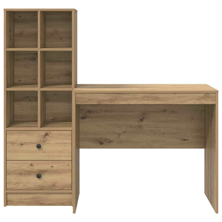 Skrivebord med opbevaring 2 pcs artisan eg 90 x 50 x 76 cm