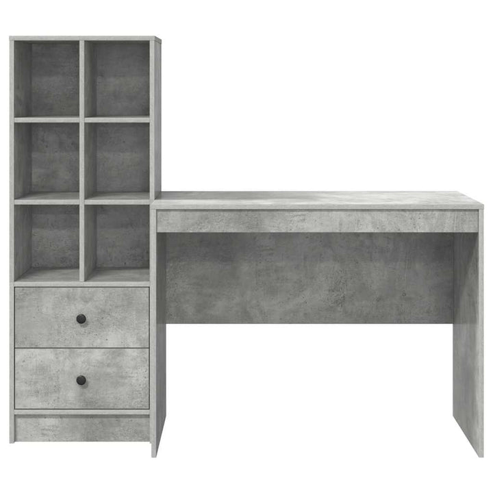 Skrivebord med opbevaring 2 pcs Beton Grå 100 x 50 x 76 cm