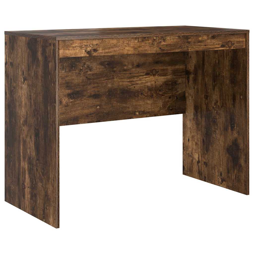 Skrivebord med opbevaring 2 pcs Røget eg 100 x 50 x 76 cm
