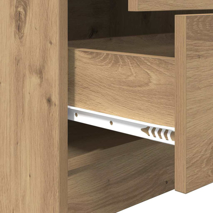 Skrivebord med opbevaring 2 pcs artisan eg 100 x 50 x 76 cm