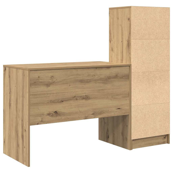 Skrivebord med opbevaring 2 pcs artisan eg 100 x 50 x 76 cm