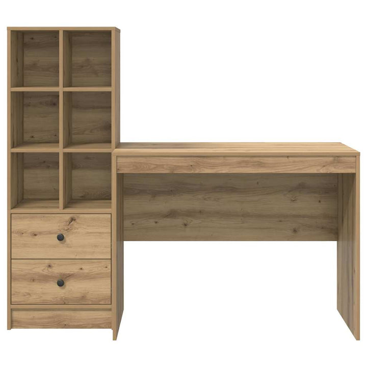 Skrivebord med opbevaring 2 pcs artisan eg 100 x 50 x 76 cm