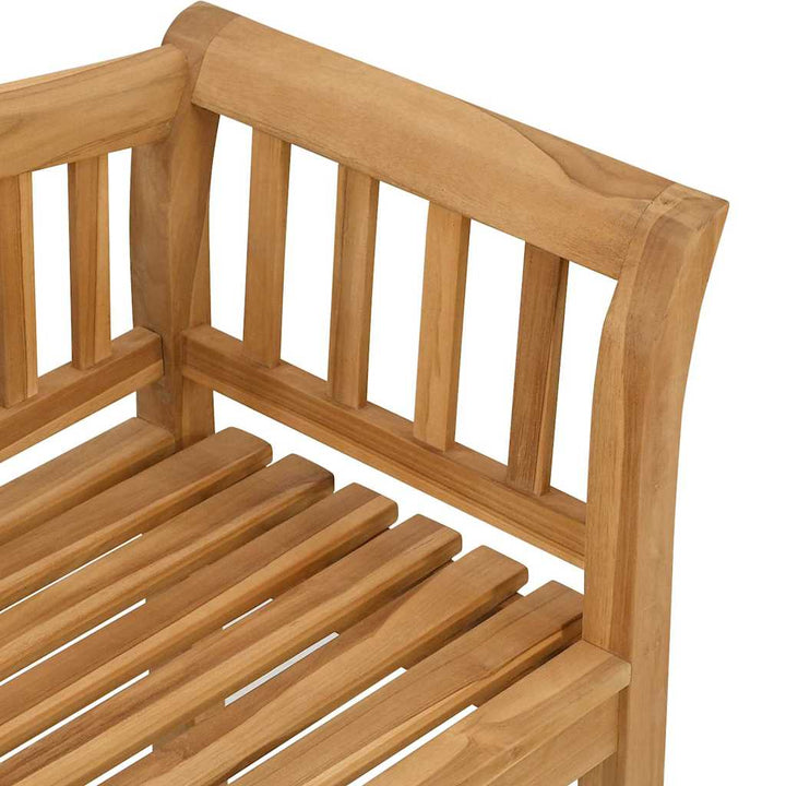 Havebænk Brun 120 x 53,5 x 85 cm Massivt teaktræ
