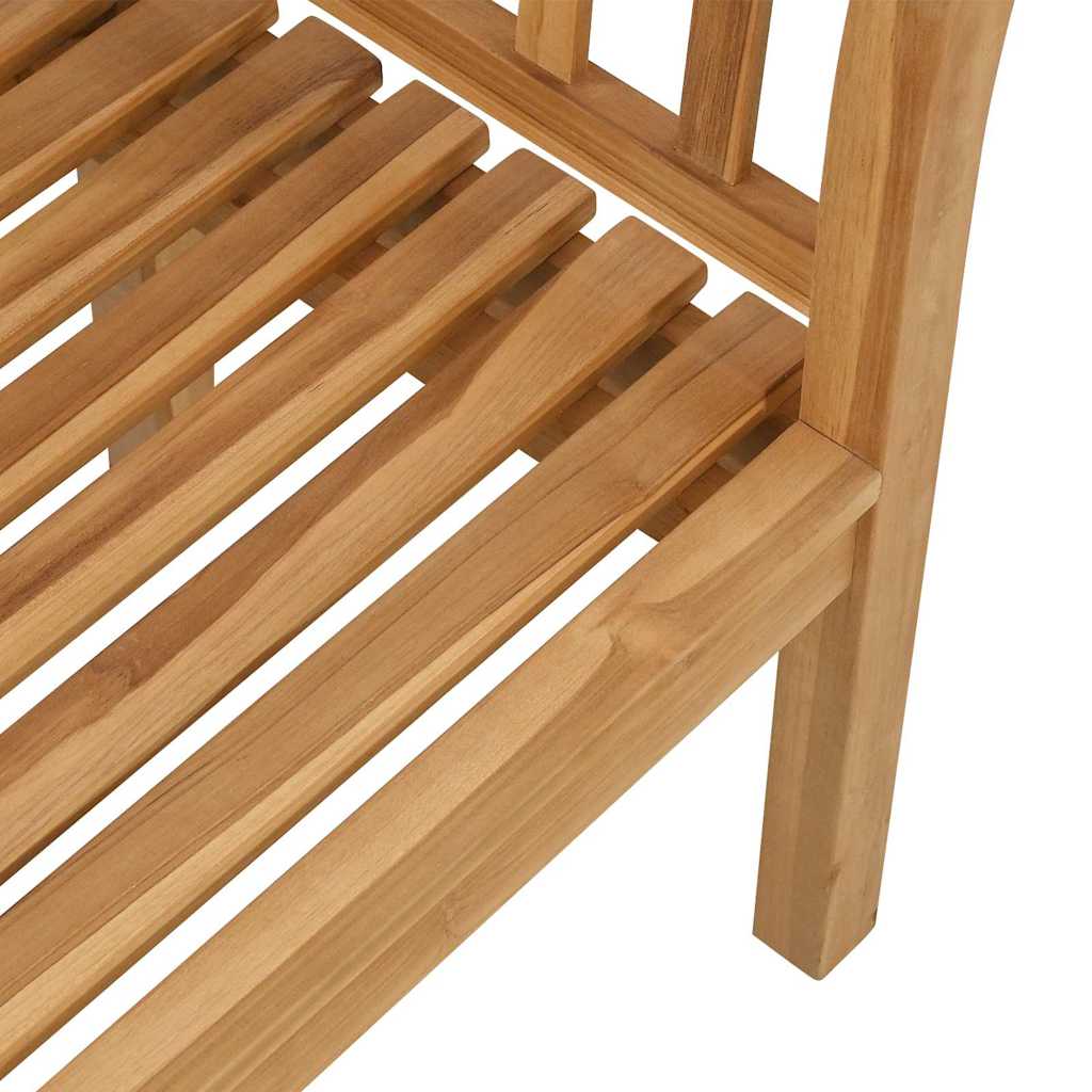 Havebænk Brun 120 x 53,5 x 85 cm Massivt teaktræ