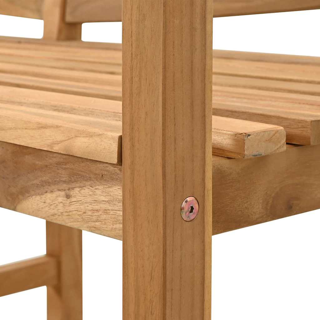 Havebænk Brun 120 x 53,5 x 85 cm Massivt teaktræ