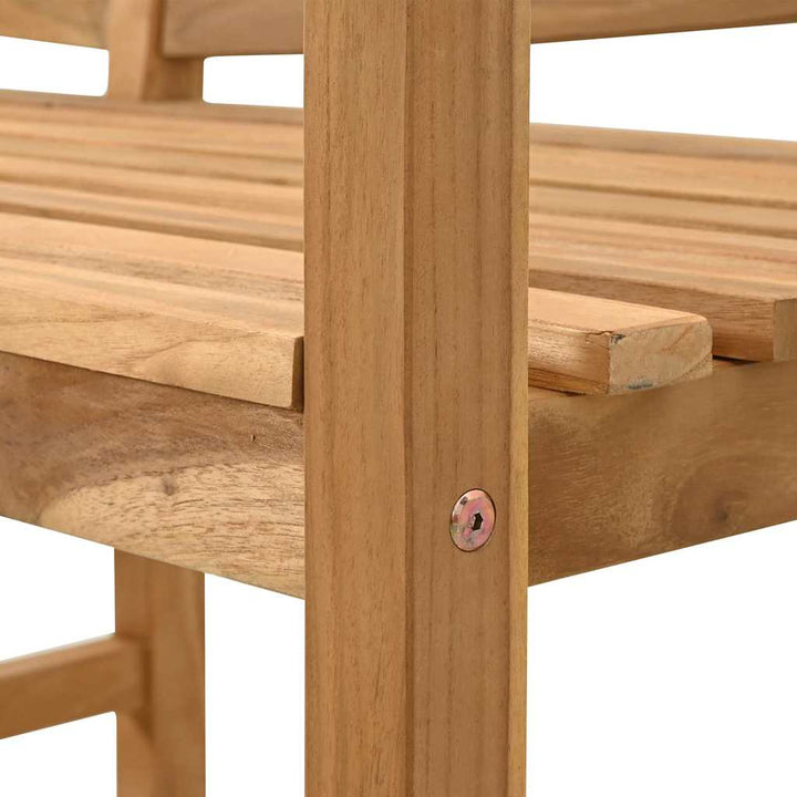 Havebænk Brun 120 x 53,5 x 85 cm Massivt teaktræ