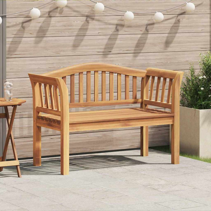 Havebænk Brun 120 x 53,5 x 85 cm Massivt teaktræ