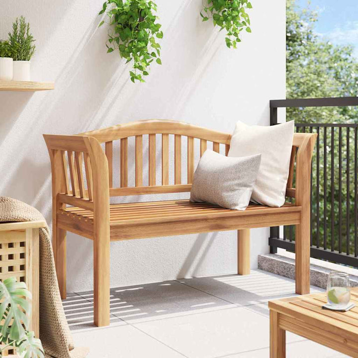 Havebænk Brun 120 x 53,5 x 85 cm Massivt teaktræ
