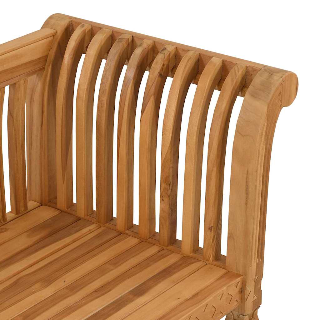 Havebænk Brun 127.5 x 52 x 80 cm Massivt teaktræ