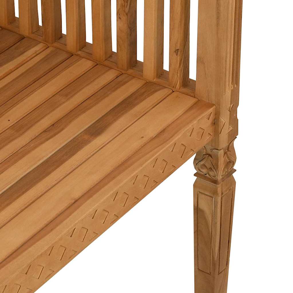 Havebænk Brun 127.5 x 52 x 80 cm Massivt teaktræ