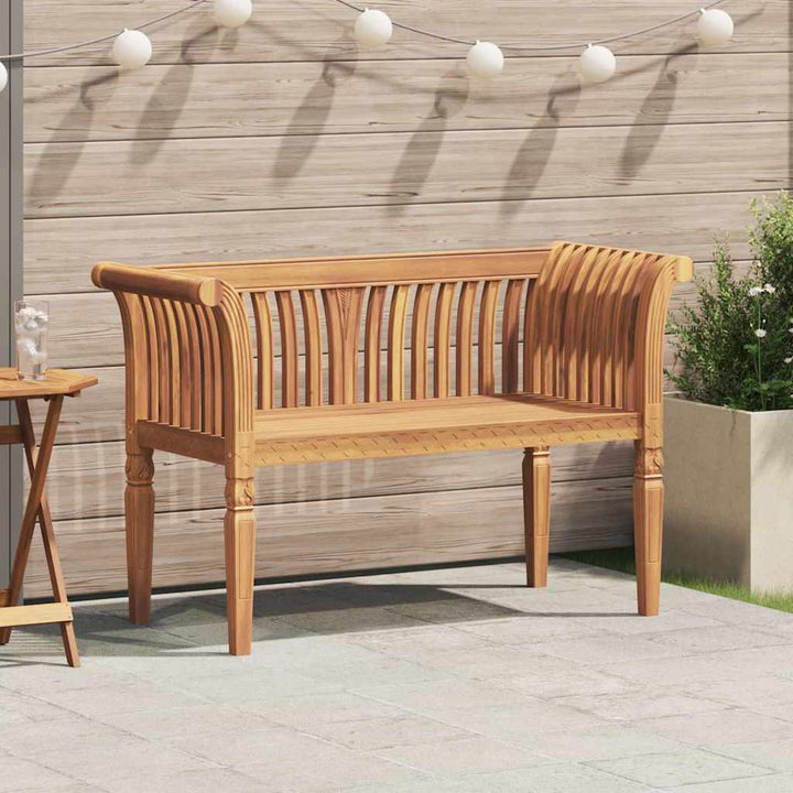 Havebænk Brun 127.5 x 52 x 80 cm Massivt teaktræ