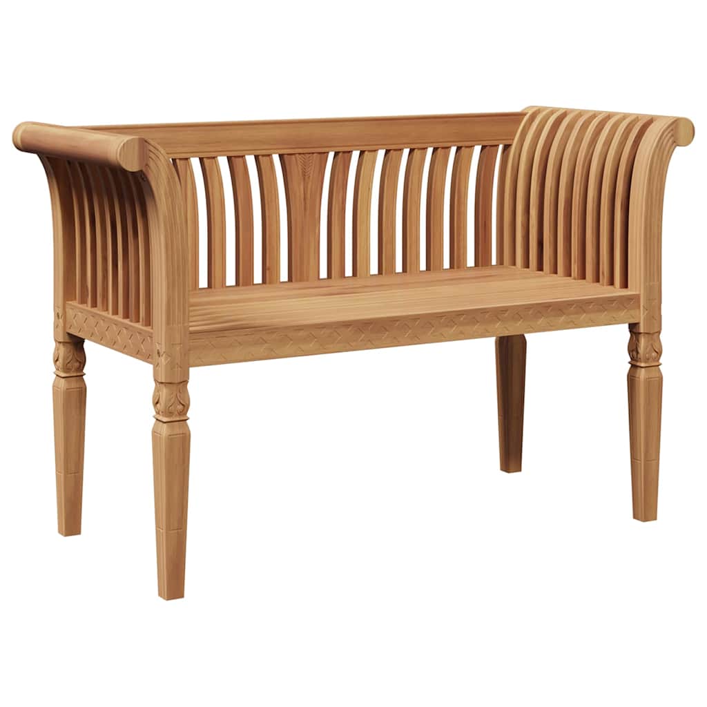 Havebænk Brun 127.5 x 52 x 80 cm Massivt teaktræ