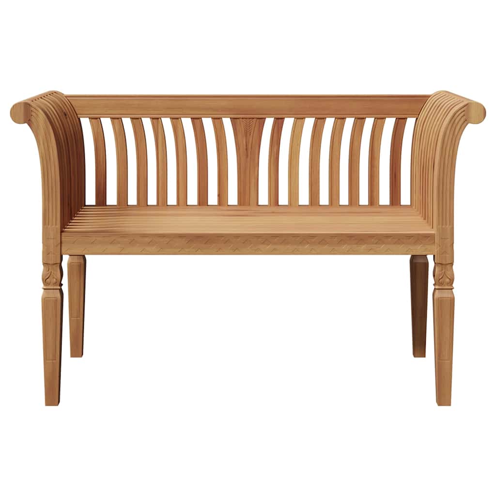 Havebænk Brun 127.5 x 52 x 80 cm Massivt teaktræ