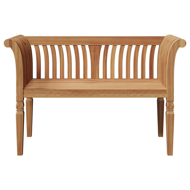 Havebænk Brun 127.5 x 52 x 80 cm Massivt teaktræ