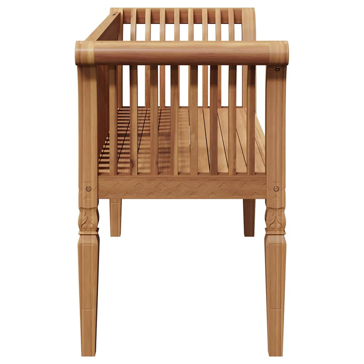 Havebænk Brun 127.5 x 52 x 80 cm Massivt teaktræ